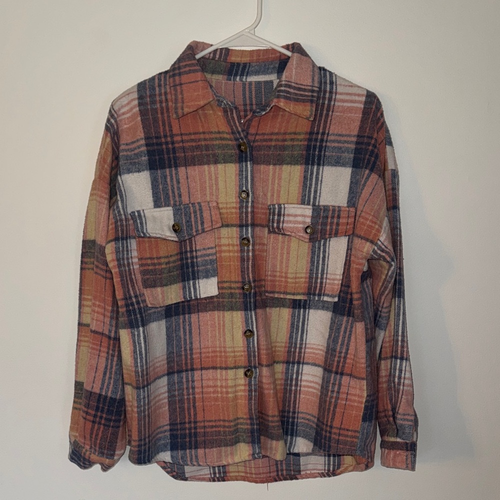 Plaid Button-Up Shirt women’s size medium